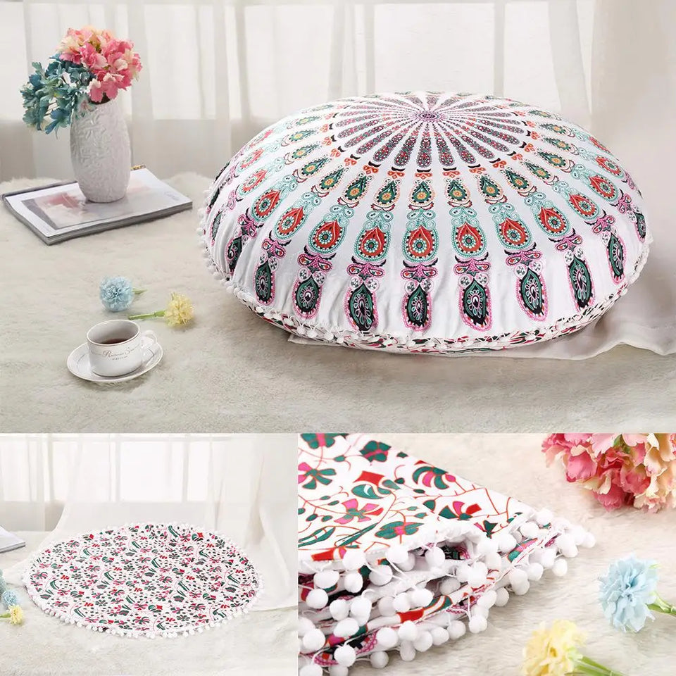 Bunte Mandala-Meditationskissen